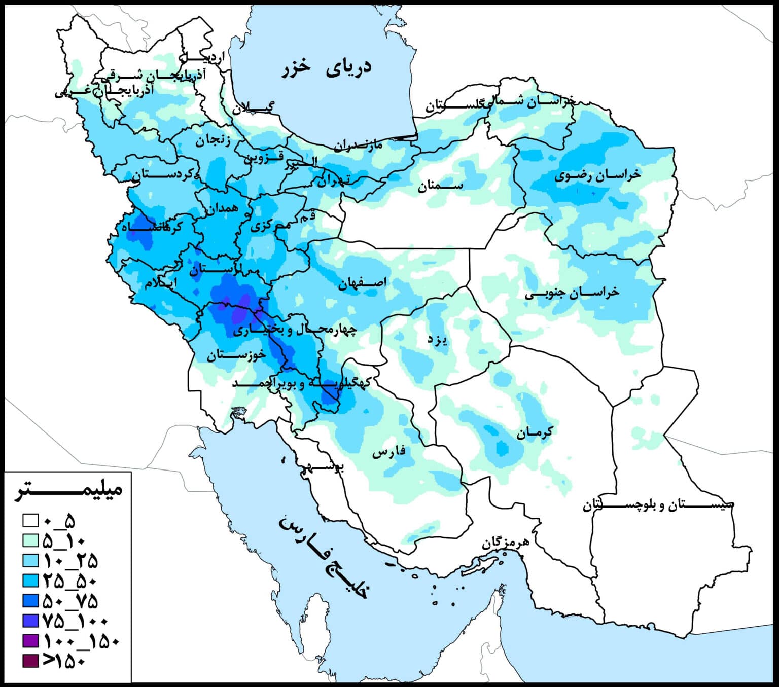 حوضه مرزی شرق کم باران‌ترین حوضه درجه ۱ کشور